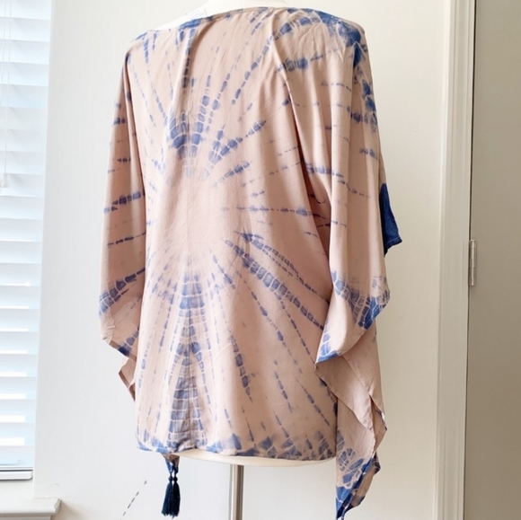 Anthropologie Entro Tassel Tie Dye Tunic Tan Small - Picture 4 of 4